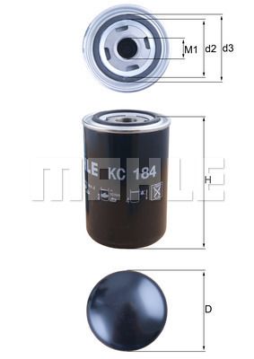 Фильтр топливный Mahle KC184