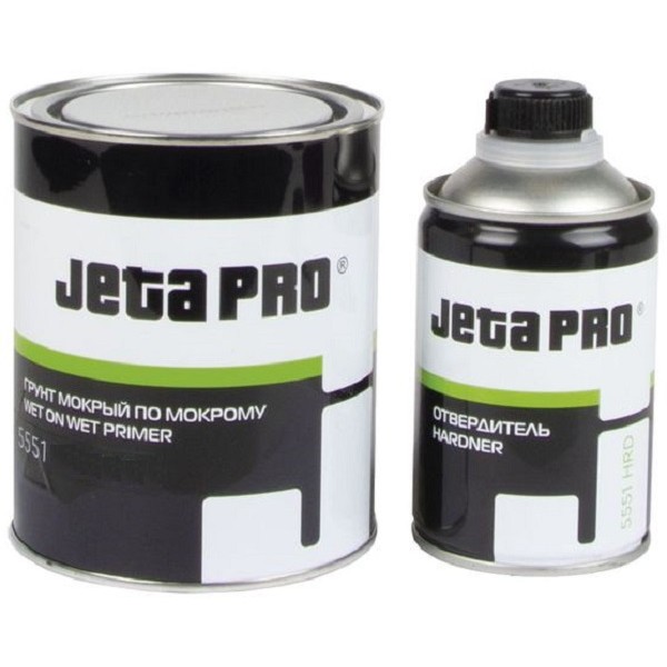 Грунт Jeta Pro 3:1 мокрый по мокрому 5551 + отвердитель черный 0,75 л.