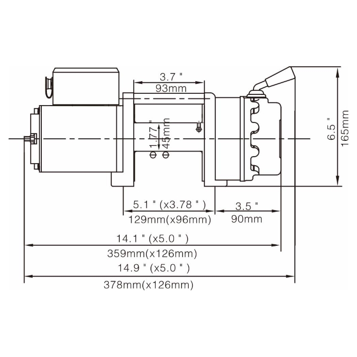 Лебедка Runva EWX4500USR