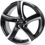 Легковой диск Alutec Shark 7,5x17 5x100 ET35 63,3 Racing Black Front Polished