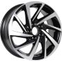 Легковой диск KDW KD1530 6x15 5x100 ET38 57,1 Black Front Polished