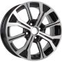 Легковой диск KDW KD1549 6x15 4x100 ET50 60,1 Black_Front_Polished