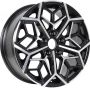 Легковой диск KDW KD1710 7x17 5x108 ET50 63,4 Black_Front_Polished