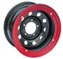 Легковой диск Off Road Wheels УАЗ с бедлоком красный 8x16 5x139,7 ET-24 110 черный