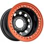 Легковой диск Off Road Wheels УАЗ с бедлоком оранжевый 8x16 5x139,7 ET-19 110 черный