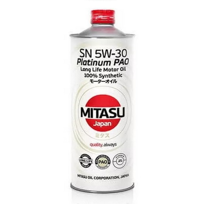 Масло моторное Mitasu MJ-111 PLATINUM PAO SN 5W-30 API SP/CF; ACEA C3 синтетическое 1 л MJ-111/1