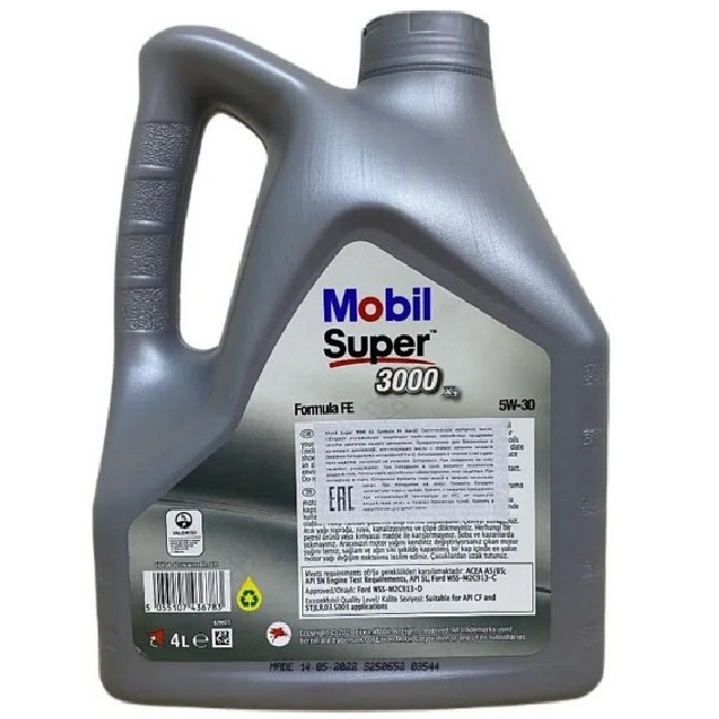 Масло моторное Mobil Super 3000 Formula FE 5W-30 API SL/CF; ACEA A5/B5 синтетическое 4 л