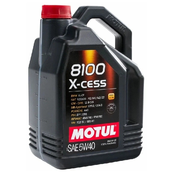 Масло моторное Motul 8100 X-Cess Gen 2 5W-40 API SN/CF; ACEA A3/B4 синтетическое 4 л