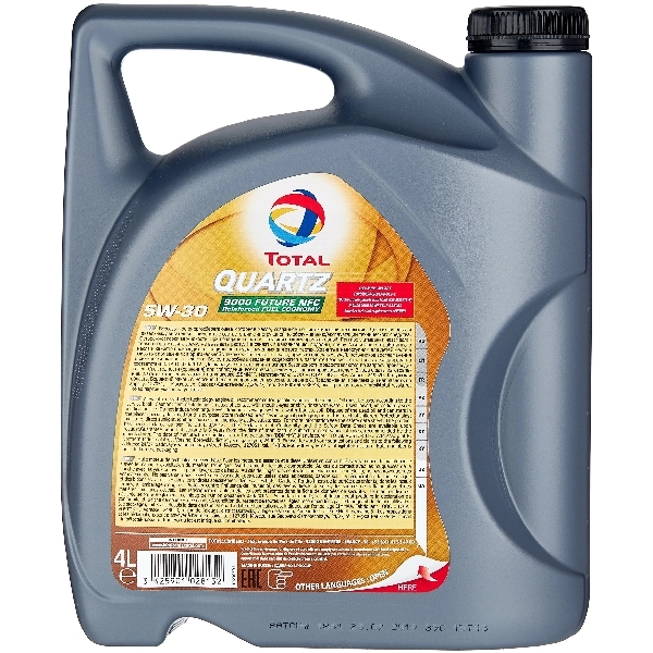 Масло моторное Total Quartz 9000 NFC 5W-30 API SL/CF; ACEA A5/B5 синтетическое 4 л 10990501/213836
