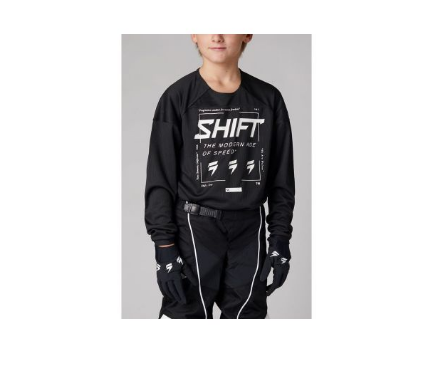 Мотоджерси Shift White Label Bliss Youth Jersey YXL black/white