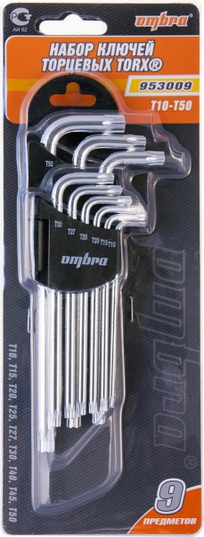 Набор ключей Ombra 953009 9 шт.