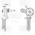 Trialli CM0508 ролик приводного ремня для автомобилей Opel Astra H (04-)/Corsa D (06-) 1.2i/1.3i/1.4i (с натяжным механизмом)
