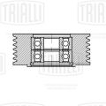 Trialli CM142 ролик привод. ремня для автомобилей ГАЗ/УАЗ (умз. 4216) (только ролик