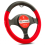 Оплетка на руль Autoprofi AP-2022BK/RD(M) M 37-39 см софттач черный/красный
