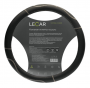 Оплетка на руль LECAR 105208 M 37-39 см натуральная кожа черный