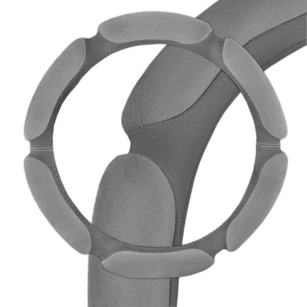 Оплетка на руль SkyWay S01101011 L 39—41 см замша серый