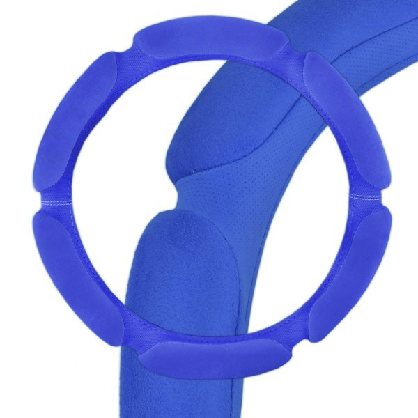 Оплетка на руль SkyWay S01101017 M 37—39 см замша синий