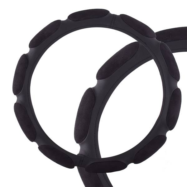 Оплетка на руль SkyWay S01101039 M 37—39 см замша черный