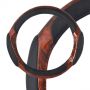 Оплетка на руль SkyWay S01102001 L 39—41 см кожа черный/коричневый