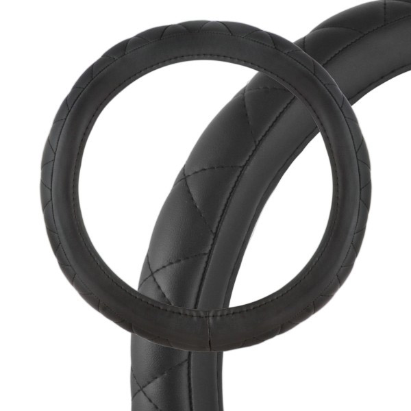 Оплетка на руль SkyWay S01102054 M 37—38 см кожа черный