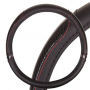 Оплетка на руль SkyWay S01102433 M 37-39 см экокожа черный