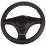 Оплетка на руль SkyWay S01109005 M 37—39 см экокожа черный