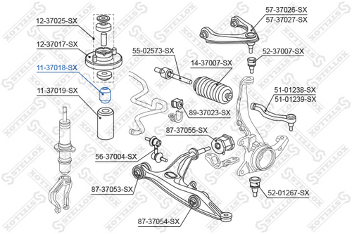 Отбойник амортизатора Stellox 11-37018-SX