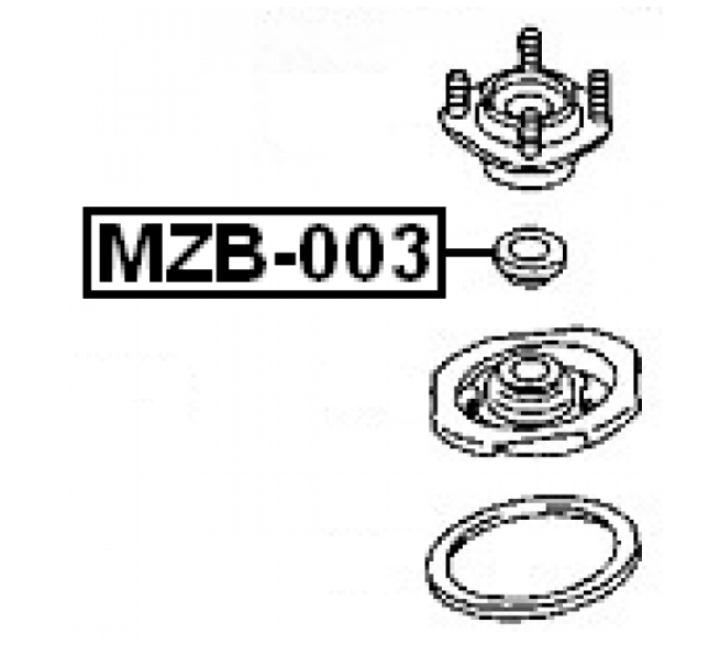 Подшипник опоры амортизатора Febest MZB003