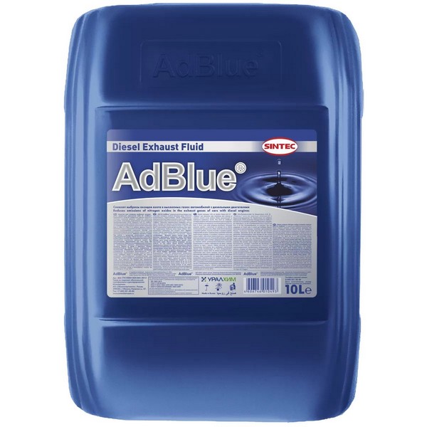 Присадки для двигателя Sintec AdBlue для системы SCR дизельных двигателей 10 л