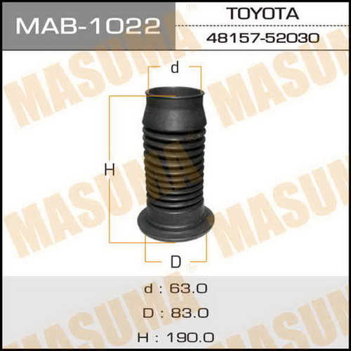 Пыльник амортизатора Masuma MAB1022