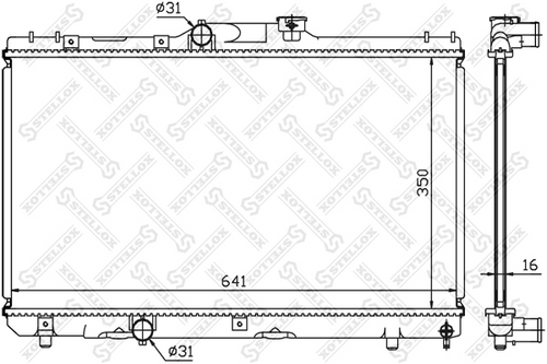 Радиатор охлаждения Stellox 10-25113-SX