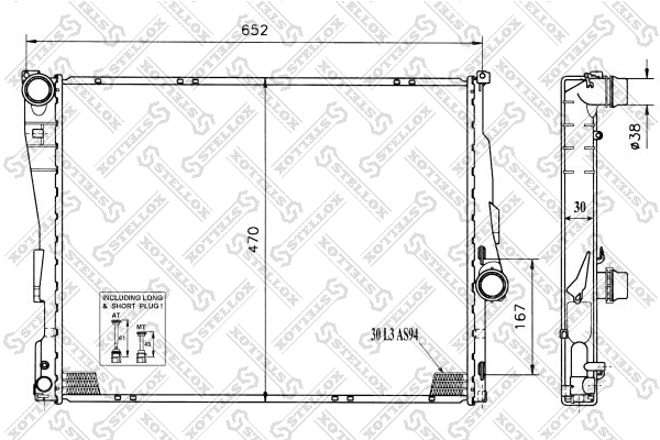Радиатор охлаждения Stellox 10-25128-SX