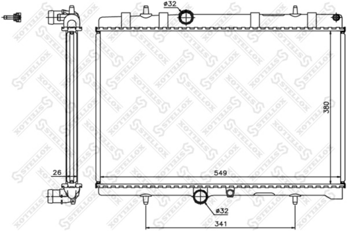 Радиатор охлаждения Stellox 10-25201-SX