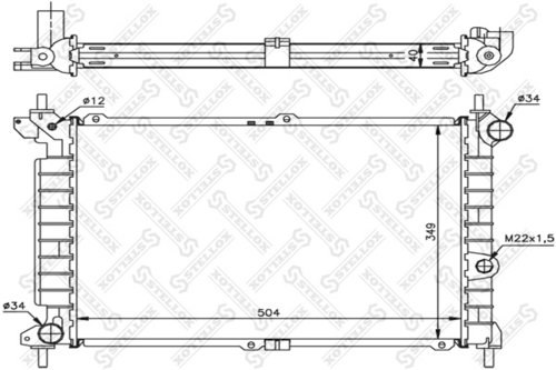 Радиатор охлаждения Stellox 10-25258-SX