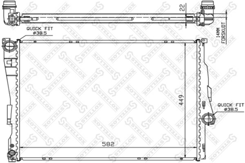 Радиатор охлаждения Stellox 10-25287-SX