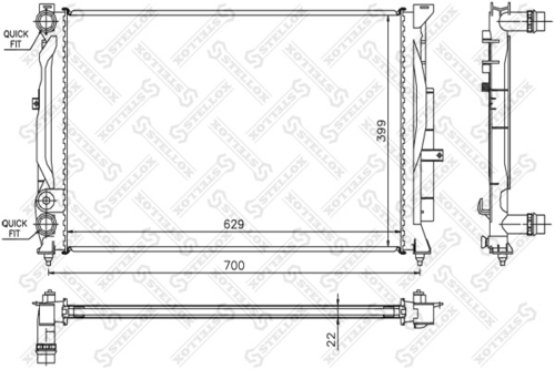 Радиатор охлаждения Stellox 10-25288-SX
