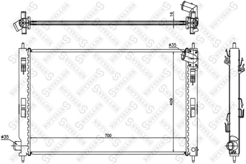 Радиатор охлаждения Stellox 10-25349-SX