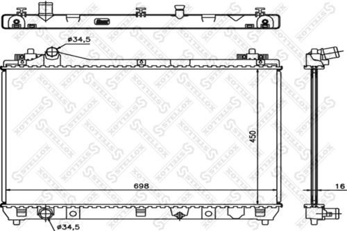 Радиатор охлаждения Stellox 10-25457-SX
