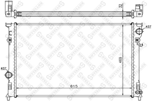 Радиатор охлаждения Stellox 10-25627-SX