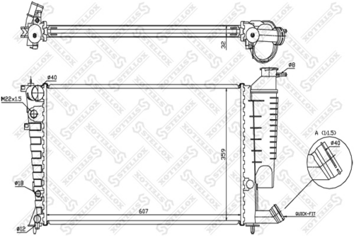 Радиатор охлаждения Stellox 10-25654-SX