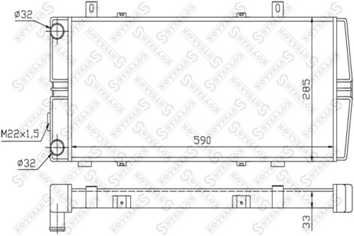 Радиатор охлаждения Stellox 10-26240-SX