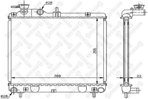 Радиатор охлаждения Stellox 10-26608-SX
