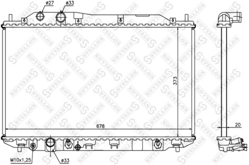 Радиатор охлаждения Stellox 10-26679-SX