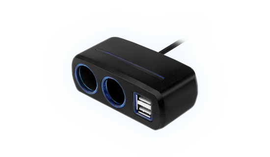 Разветвитель прикуривателя Neoline SL -221 на 2 розетки и 2 USB с кабелем