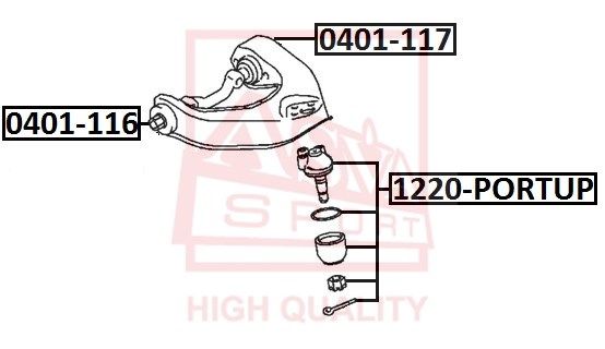 Сайлентблок Asva 401117 спереди двусторонне