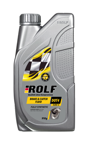 Тормозная жидкость ROLF Brake&Clutch Fluid DOT-4 CLASS 6 синтетическая 0,91л