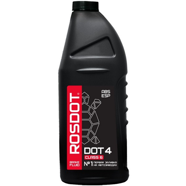 Тормозная жидкость ROSDOT DOT-4 Class 6 синтетическая 0,91л