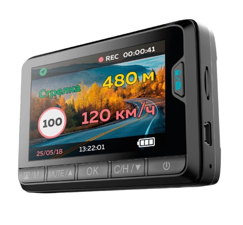 Видеорегистратор PlayMe PRIME SUPER HD GPS 140 ° черный