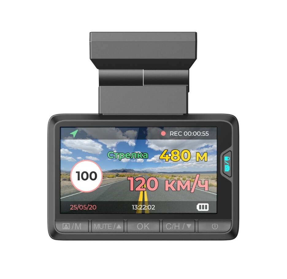 Видеорегистратор PlayMe PRIME SUPER HD GPS 140 ° черный