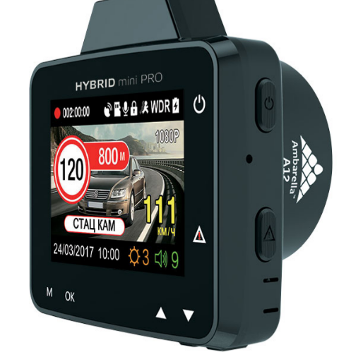 Видеорегистратор SilverStone F1 HYBRID Mini PRO 2304x1296, 170 °